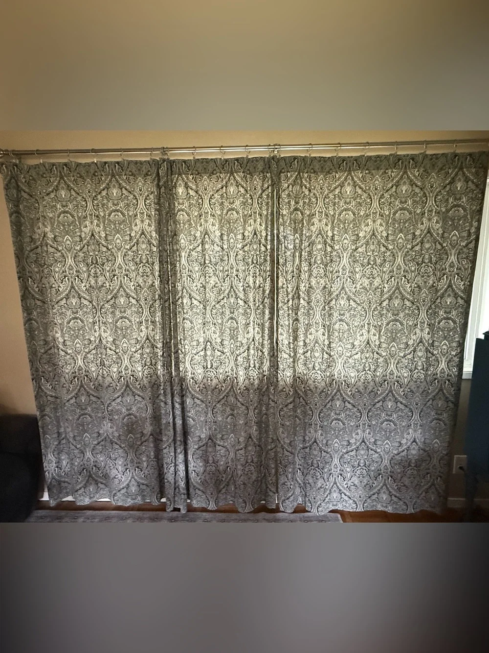 Pottery Barn Mackenna Paisley Curtains 50x84 Lined Set of 3